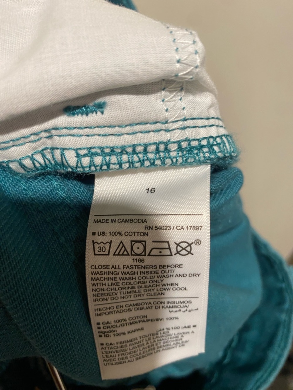 Girls Old Navy Teal High -Rise Baggy Wide Leg Built -In - Tough - Picture 4 of 4